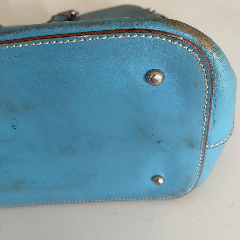 Boldrini Baby Blue Leather shoulder bag - Picture 12 of 12